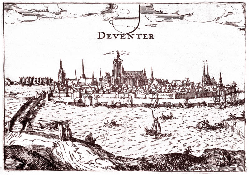 Gezicht op Deventer 1613 Guiccardini